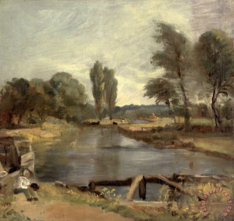 John Constable Flatford Lock Art Painting