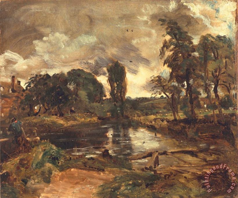 John Constable Flatford Mill from the Lock Art Painting