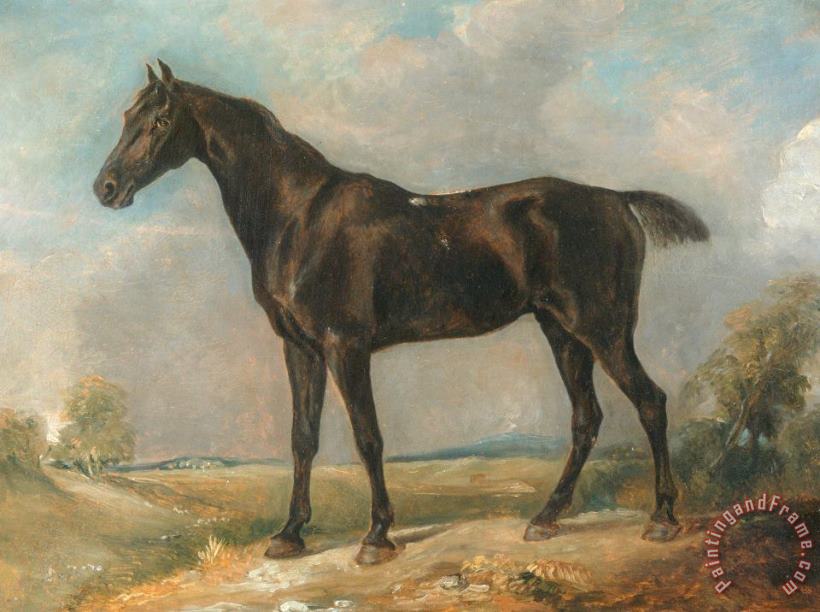 Golding Constable's Black Riding Horse painting - John Constable Golding Constable's Black Riding Horse Art Print