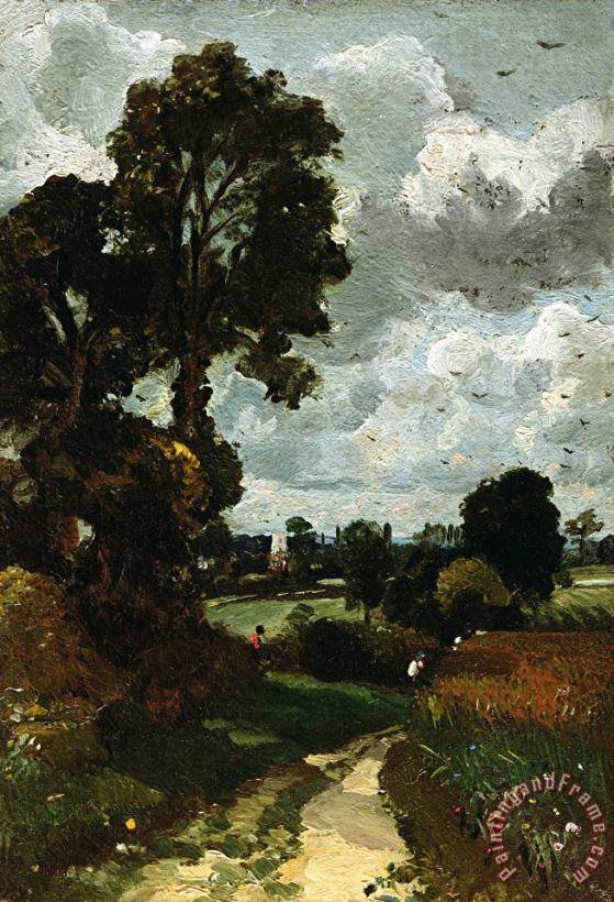 Oil Sketch of Stoke-by-Nayland painting - John Constable Oil Sketch of Stoke-by-Nayland Art Print