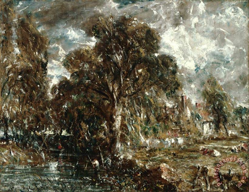 On The River Stour painting - John Constable On The River Stour Art Print