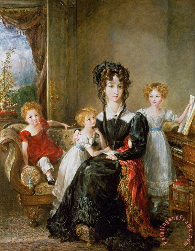 John Constable Portrait of Elizabeth Lea and her Children Art Print