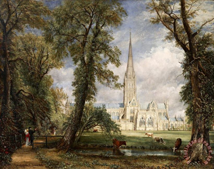 John Constable Salisbury Cathedral From The Bishop's Garden Art Painting