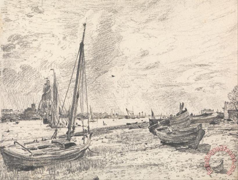 John Constable Shipping on The Thames Art Painting