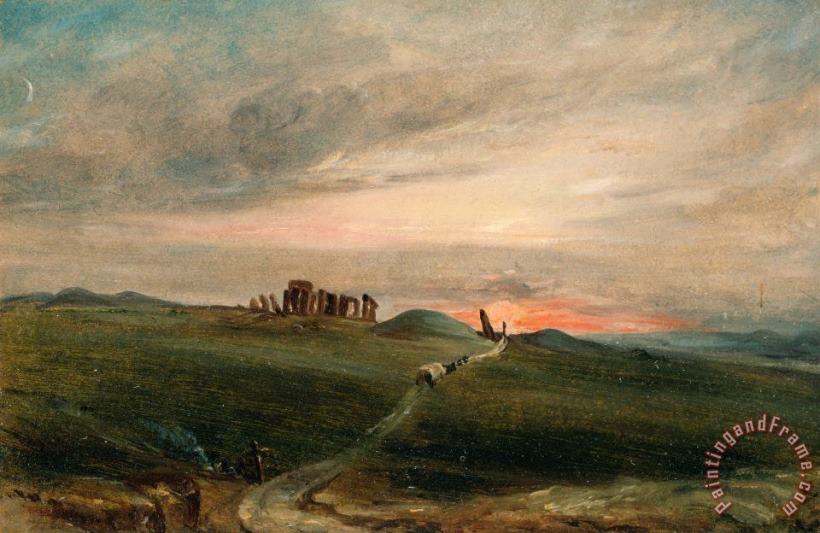 Stonehenge at Sunset painting - John Constable Stonehenge at Sunset Art Print