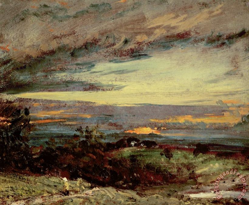 John Constable Sunset Study Of Hampstead Art Painting