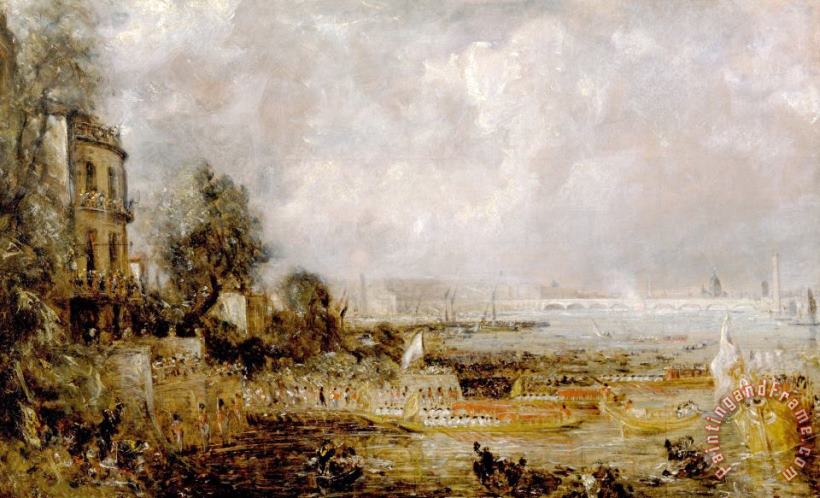 John Constable The Opening of Waterloo Bridge Art Print