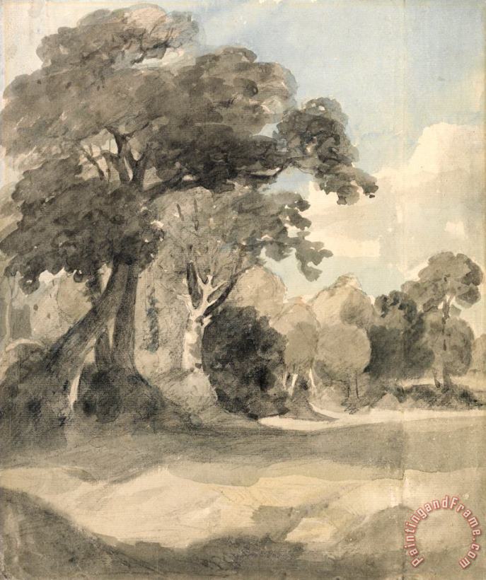John Constable Trees in a Meadow Art Painting