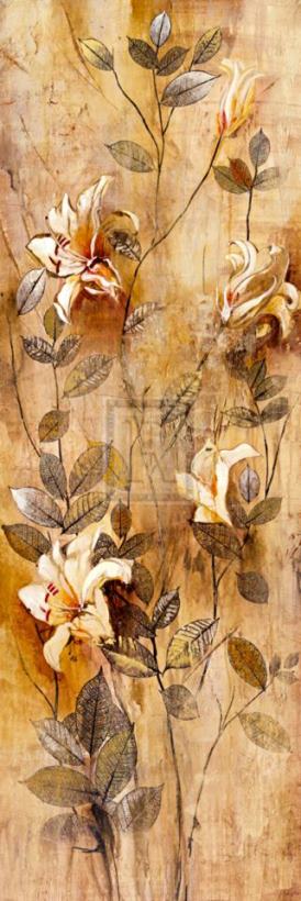 John Douglas Candlelight Lilies I Art Painting
