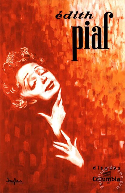 Edith Piaf painting - John Douglas Edith Piaf Art Print