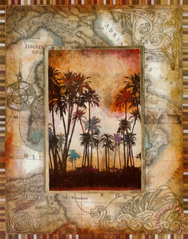 Tahitian Sunset I painting - John Douglas Tahitian Sunset I Art Print