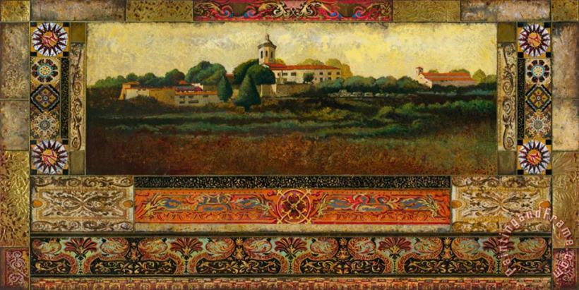 Village Splendor painting - John Douglas Village Splendor Art Print