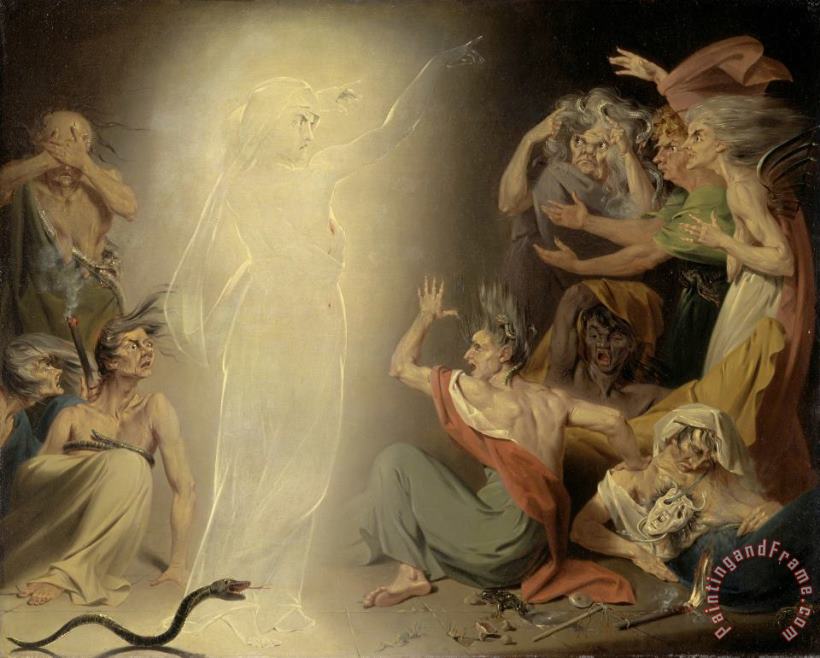 The Ghost of Clytemnestra Awakening The Furies painting - John Downman The Ghost of Clytemnestra Awakening The Furies Art Print