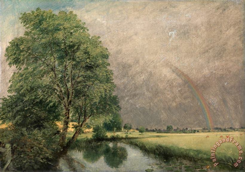 The Rainbow, Near Salisbury painting - John Dunthorne The Rainbow, Near Salisbury Art Print