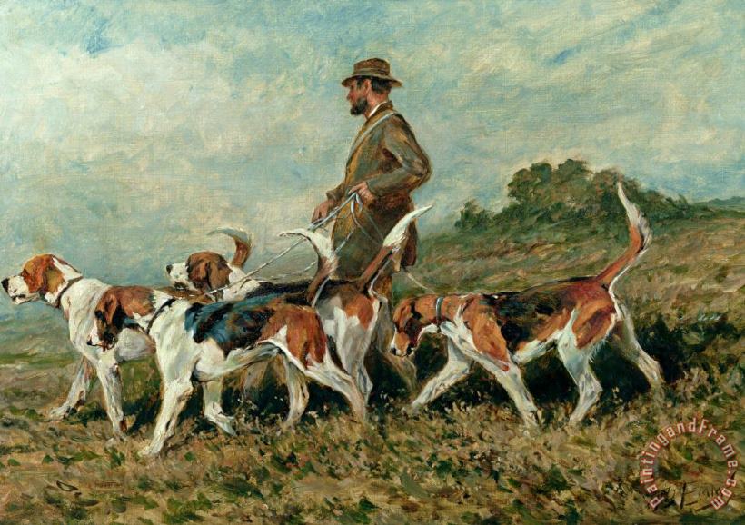 Hunting Exercise painting - John Emms Hunting Exercise Art Print