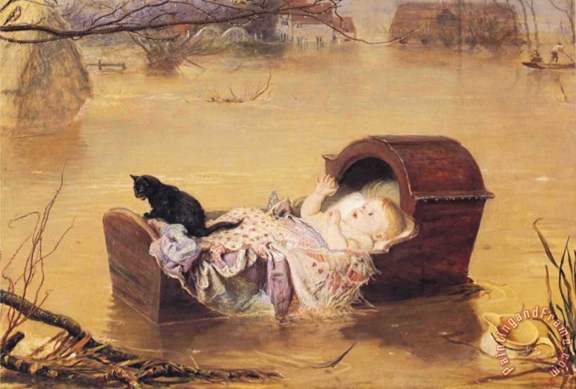 A Flood painting - John Everett Millais A Flood Art Print