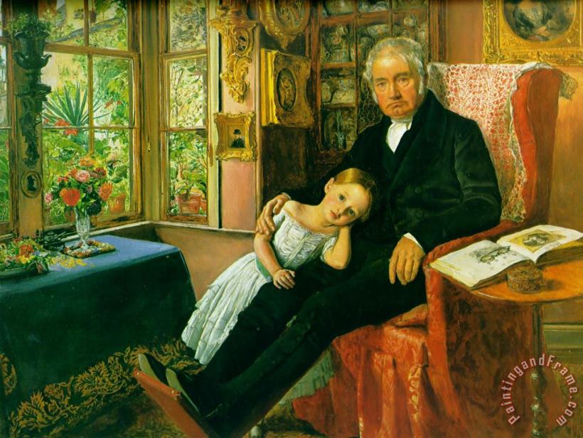 James Wyatt And His Granddaughter Mary painting - John Everett Millais James Wyatt And His Granddaughter Mary Art Print
