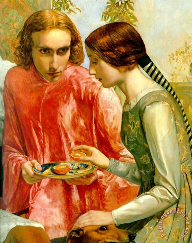 John Everett Millais Lorenzo And Isabella Detail Art Painting