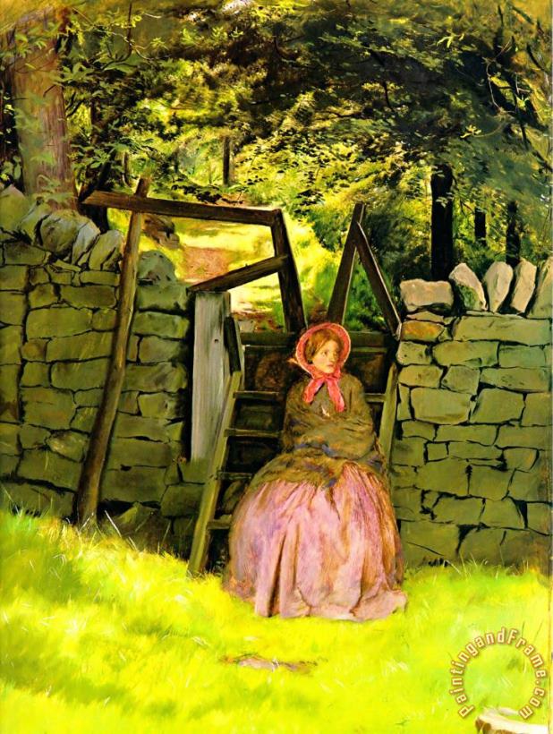 Waiting painting - John Everett Millais Waiting Art Print