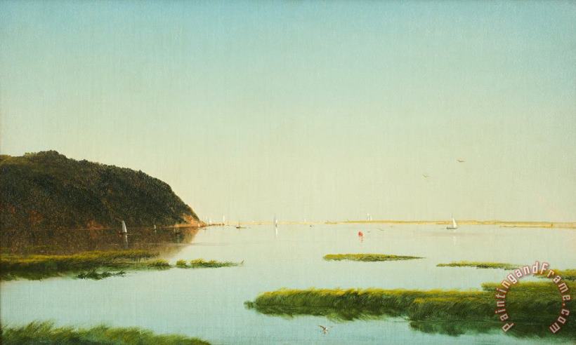 View of The Shrewsbury River, New Jersey painting - John F Kensett View of The Shrewsbury River, New Jersey Art Print