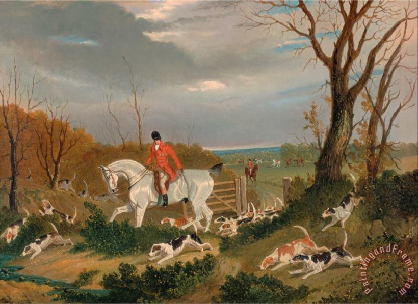 The Suffolk Hunt Going to Cover Near Herringswell painting - John Frederick Herring The Suffolk Hunt Going to Cover Near Herringswell Art Print