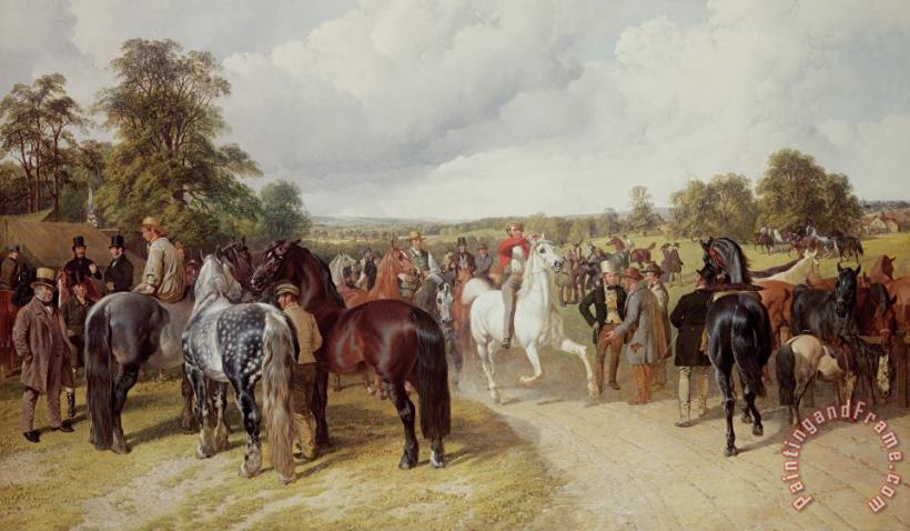 English Horse Fair On Southborough Common painting - John Frederick Herring Snr English Horse Fair On Southborough Common Art Print