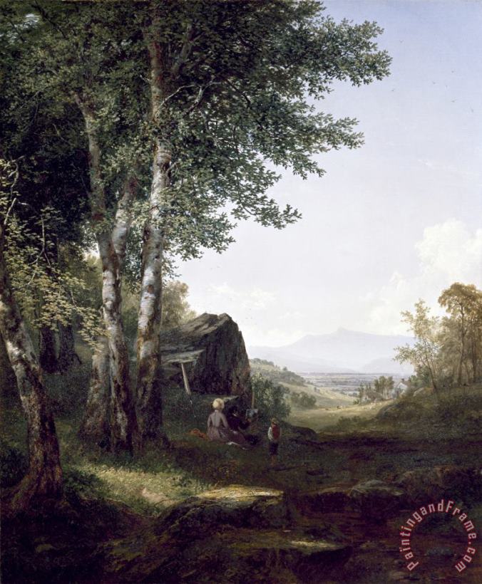 John Frederick Kensett Distant View of The Mansfield Mountain, Vermont Art Print
