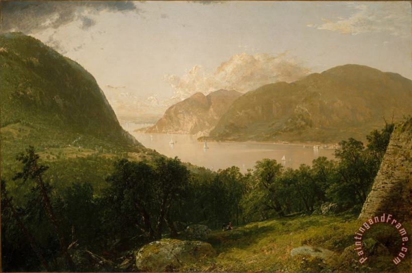John Frederick Kensett Hudson River Scene Art Painting