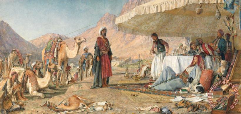 John Frederick Lewis A Frank Encampment in The Desert of Mount Sinai. 1842 Art Painting