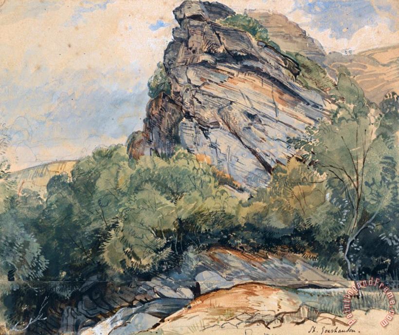 John Frederick Lewis St. Goarhausen on The Rhine Between Koblenz And Mainz Art Painting