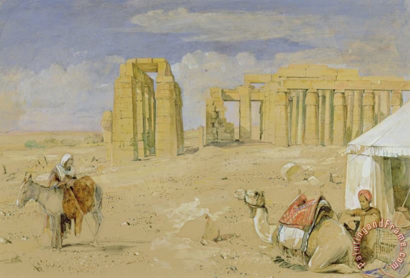 The Ramesseum at Thebes painting - John Frederick Lewis The Ramesseum at Thebes Art Print