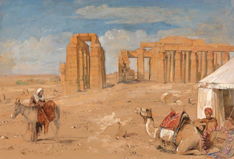 John Frederick Lewis The Ramesseum at Thebes Art Painting