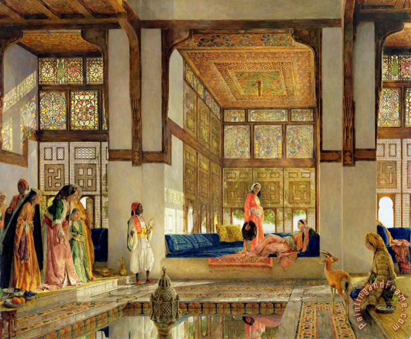 The Reception painting - John Frederick Lewis The Reception Art Print