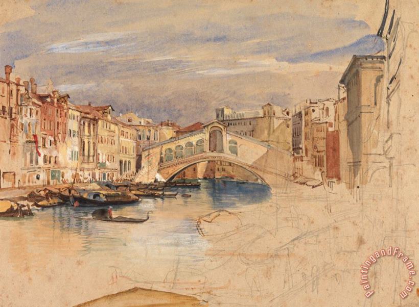 John Frederick Lewis Venice The Grand Canal And Rialto Art Print