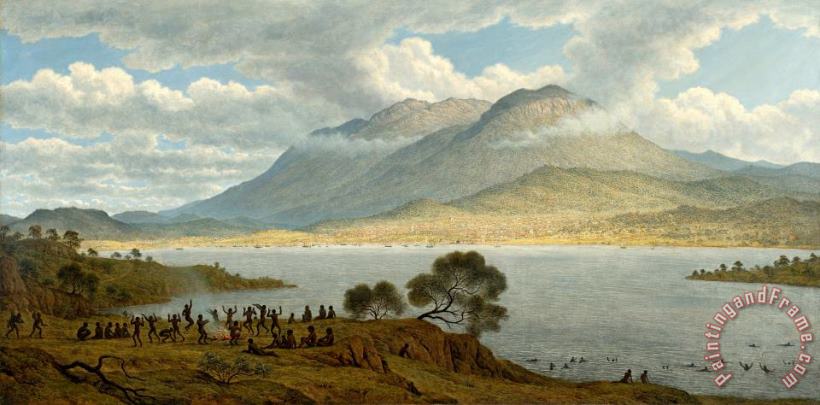 Mount Wellington And Hobart Town From Kangaroo Point painting - John Glover Mount Wellington And Hobart Town From Kangaroo Point Art Print