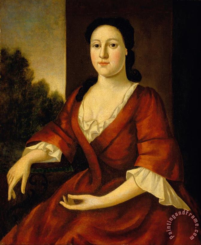 John Greenwood Portrait of Mrs. John Greenleaf Art Painting