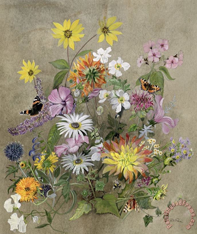 Summer Flowers painting - John Gubbins Summer Flowers Art Print