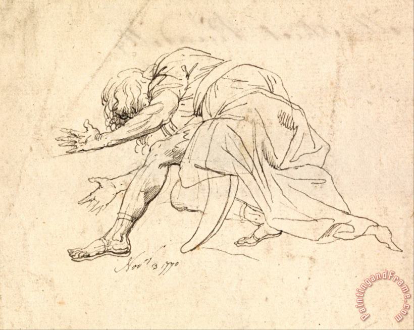 A Man Kneeling painting - John Hamilton Mortimer A Man Kneeling Art Print