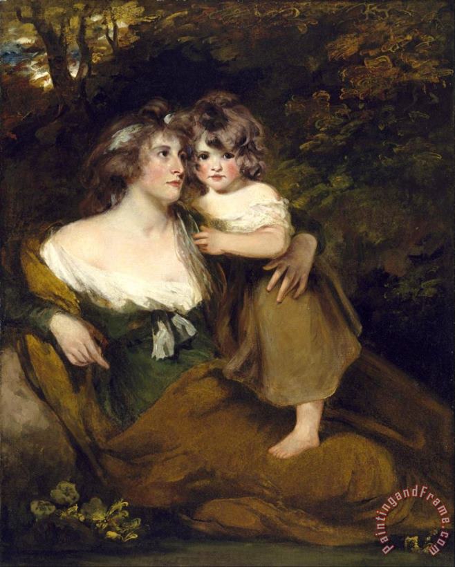 John Hoppner The Countess of Darnley And Her Daughter, Lady Elizabeth Bligh Art Painting
