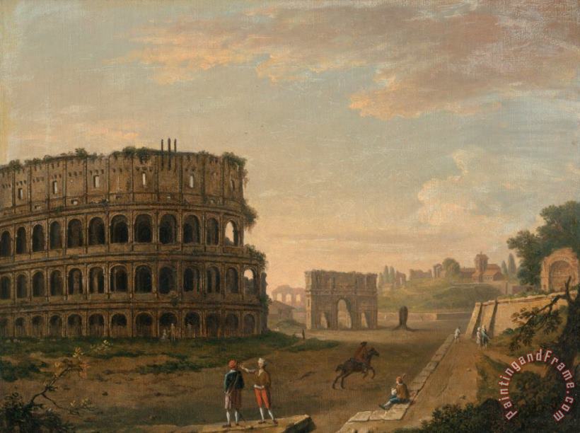 The Colosseum painting - John Inigo Richards The Colosseum Art Print