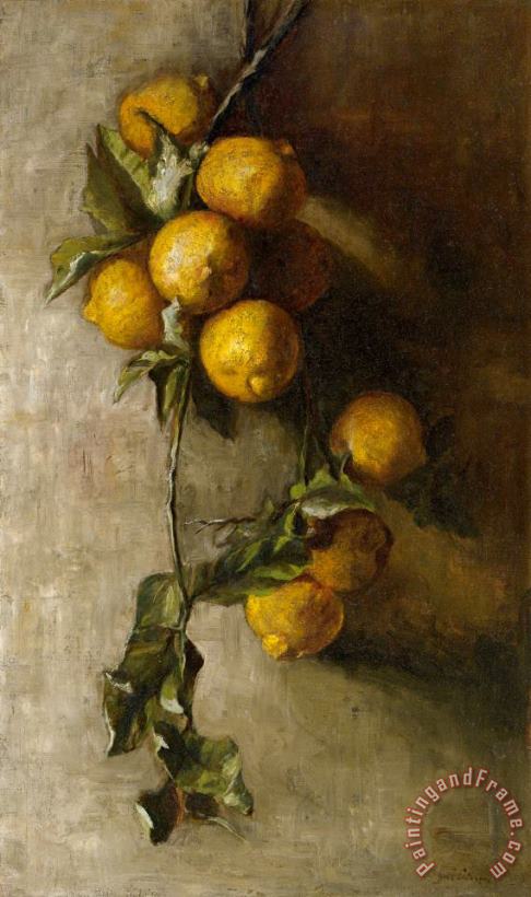 Branch of Oranges painting - John LaFarge Branch of Oranges Art Print