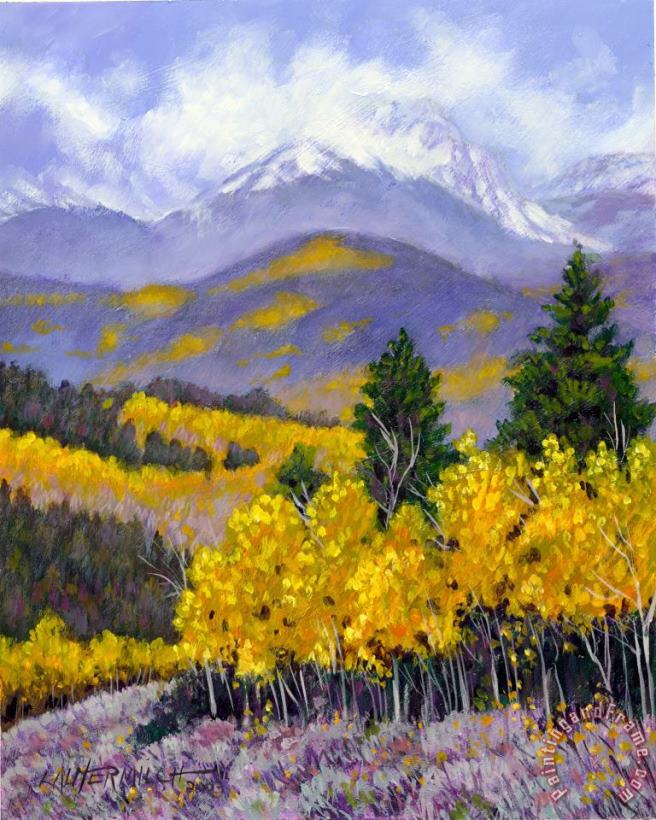 Snowing in the Mountains painting - John Lautermilch Snowing in the Mountains Art Print