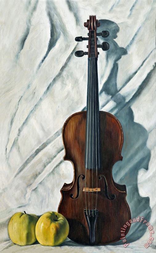 Still Life with Violin painting - John Lautermilch Still Life with Violin Art Print