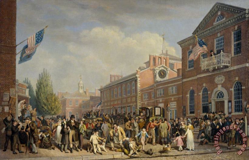 John Lewis Krimmel Election Day in Philadelphia Art Painting
