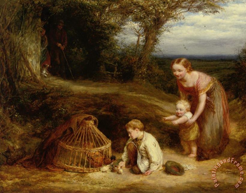 The Young Brood painting - John Linnell The Young Brood Art Print