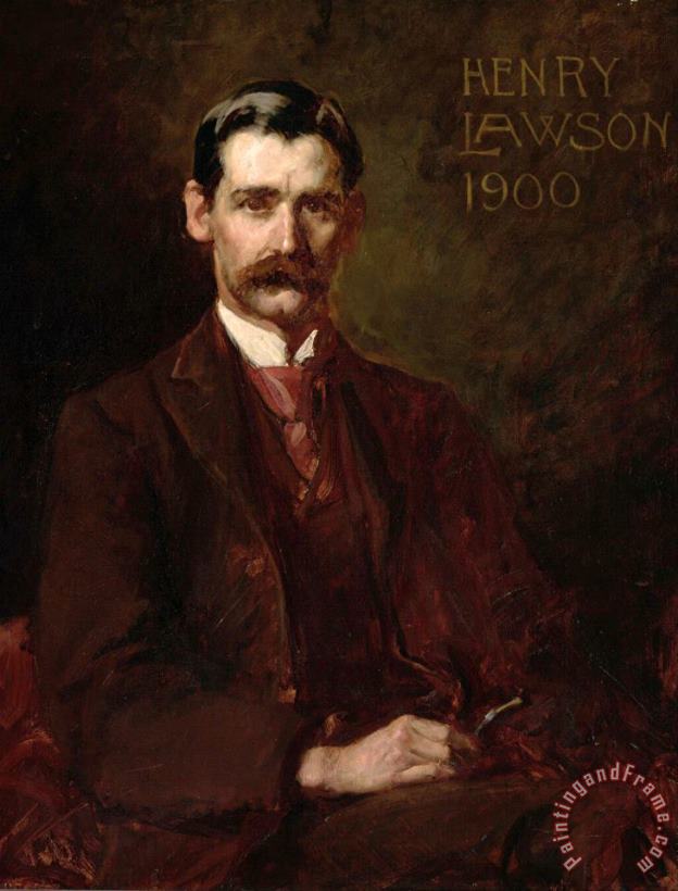 Henry Lawson painting - John Longstaff Henry Lawson Art Print