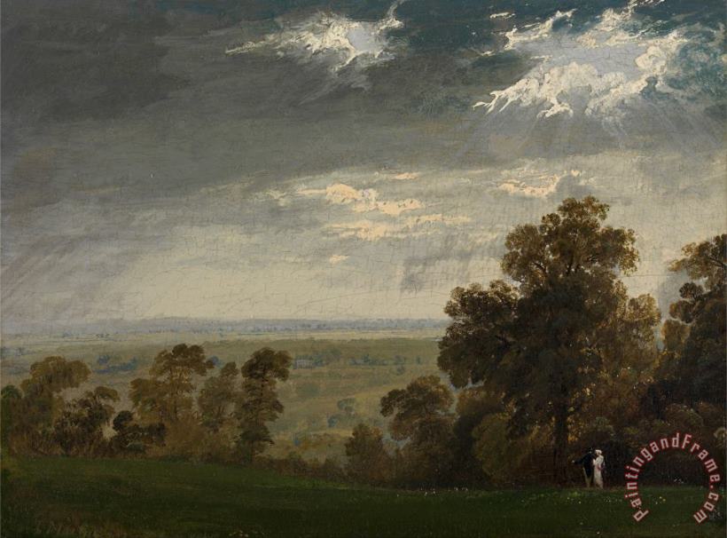 Landscape, Possibly The Isle of Wight Or Richmond Hill painting - John Martin Landscape, Possibly The Isle of Wight Or Richmond Hill Art Print
