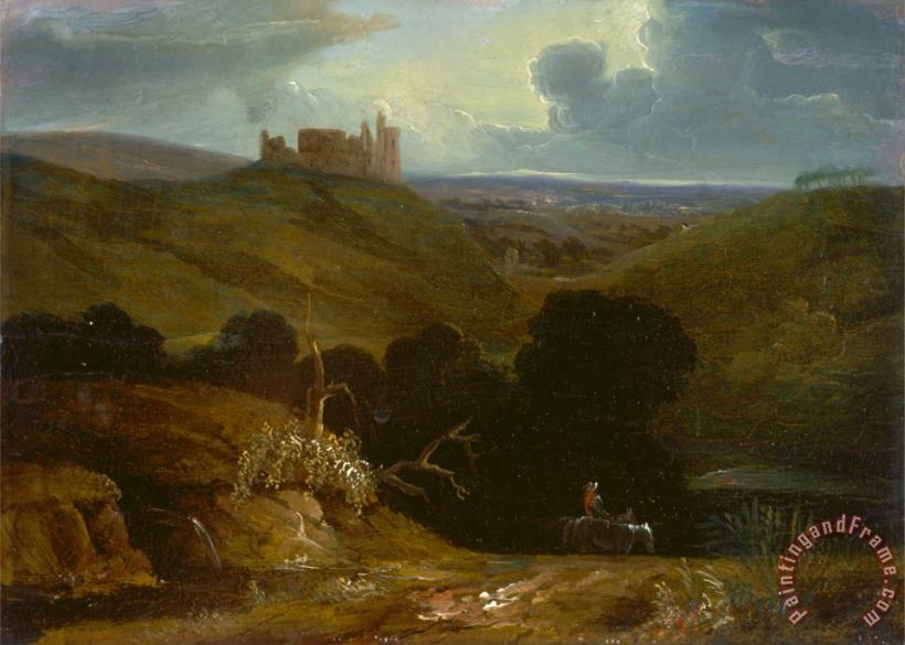 John Martin Landscape with a Castle Art Print