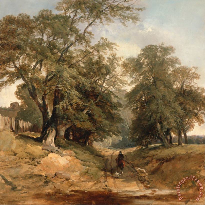 A Landscape with a Horseman painting - John Middleton A Landscape with a Horseman Art Print