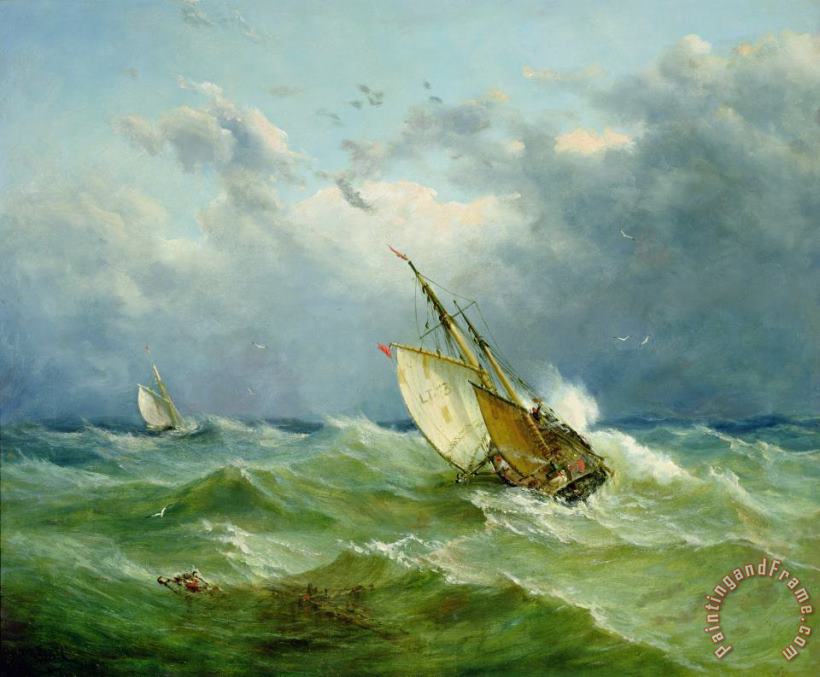 John Moore Lowestoft Trawler in Rough Weather Art Print